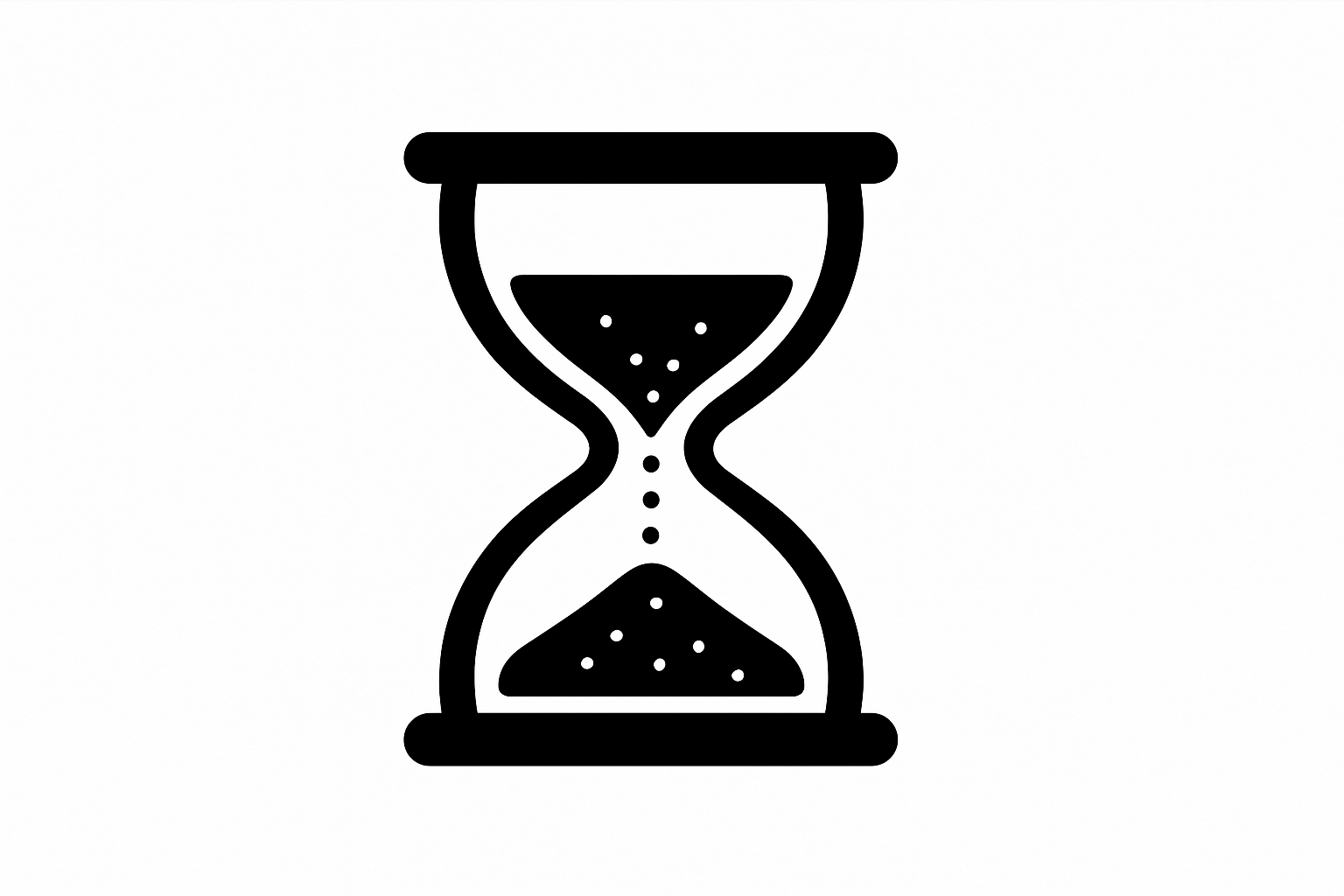 Black hourglass icon